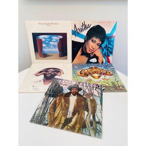 Lot of 5 R&B Record Albums Gladys Knight, Aretha, Smokey Robinson, Commodores